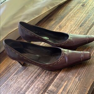 Kate Spade Brown Leather Heels Classic Design